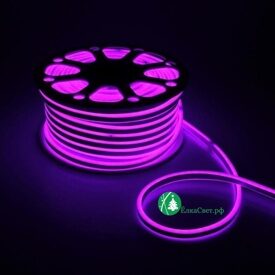 Гибкий Неон светодиодный 50 м, 2 жилы, розовый 6000 Led