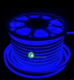 Гибкий Неон светодиодный 50 м, 2 жилы, синий, 6000 Led