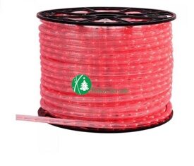 Дюралайт светодиодный трехжильный 11 мм, 100 м, 2400 красных LED ламп