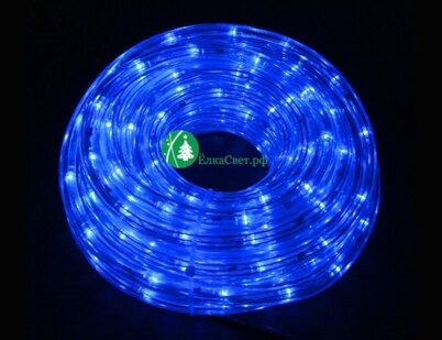 Дюралайт светодиодный трехжильный 11 мм, 10 м, 280 синих LED ламп