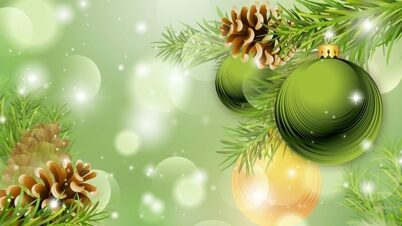 Комплект ограждений для каркасной ели, Зеленая тема 4 м