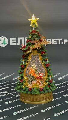 Декоративный фонарь  «Дед Мороз с Оленем»  223-608