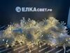 Светодиодный занавес для улицы 2.0x9.0м. прозрачный провод 1800 тёпло-белых диодов с Мерцанием