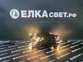 Электрогирлянда уличная 100+Fw больших тепло- белых диодов 10м. XM-100 HH W