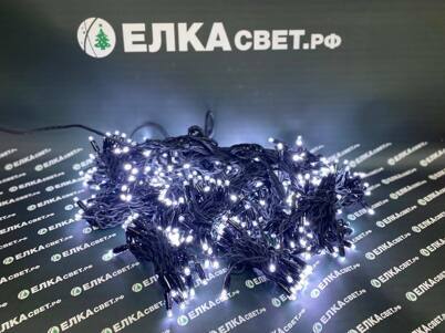 Светодиодный занавес для улицы 2.0x3.0 м  черный провод 480 Холодно-белых диодов +F