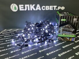 Световой занавес для улицы Бахрома 3.0х0.6/0.5/0.4м. 100+Fw белых диодов